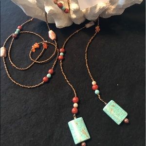 Gemstone Lariat Necklace